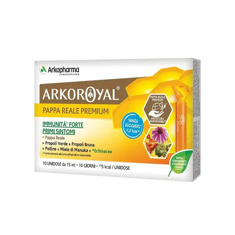 ARKOROYAL IMMUNITA' SENZA ZUCCHERO 10 FLACONCINI DA 15 ML