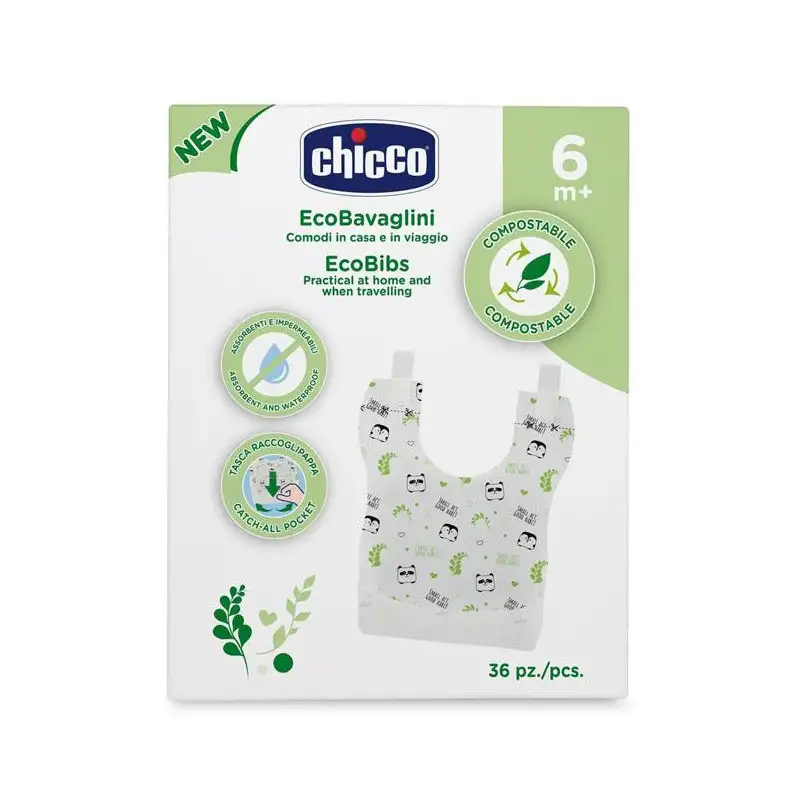 CHICCO BAVAGLINI MONOUSO COMPOSTABILI 36 PEZZI