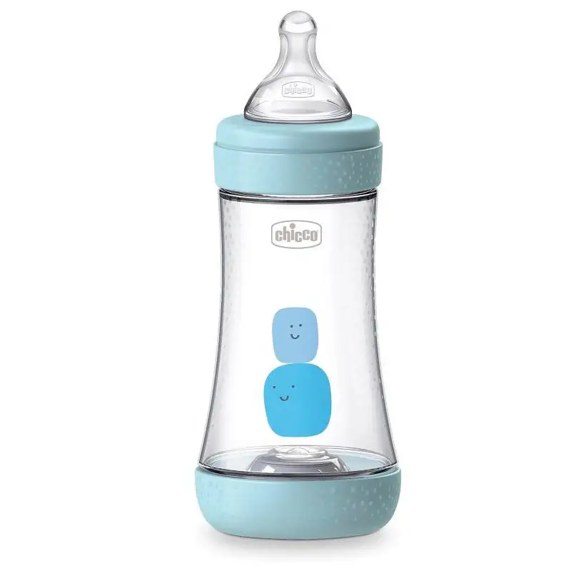 CHICCO BIBERON PERFECT 5 BOY 240 ML IN SILICONE 2 FORI