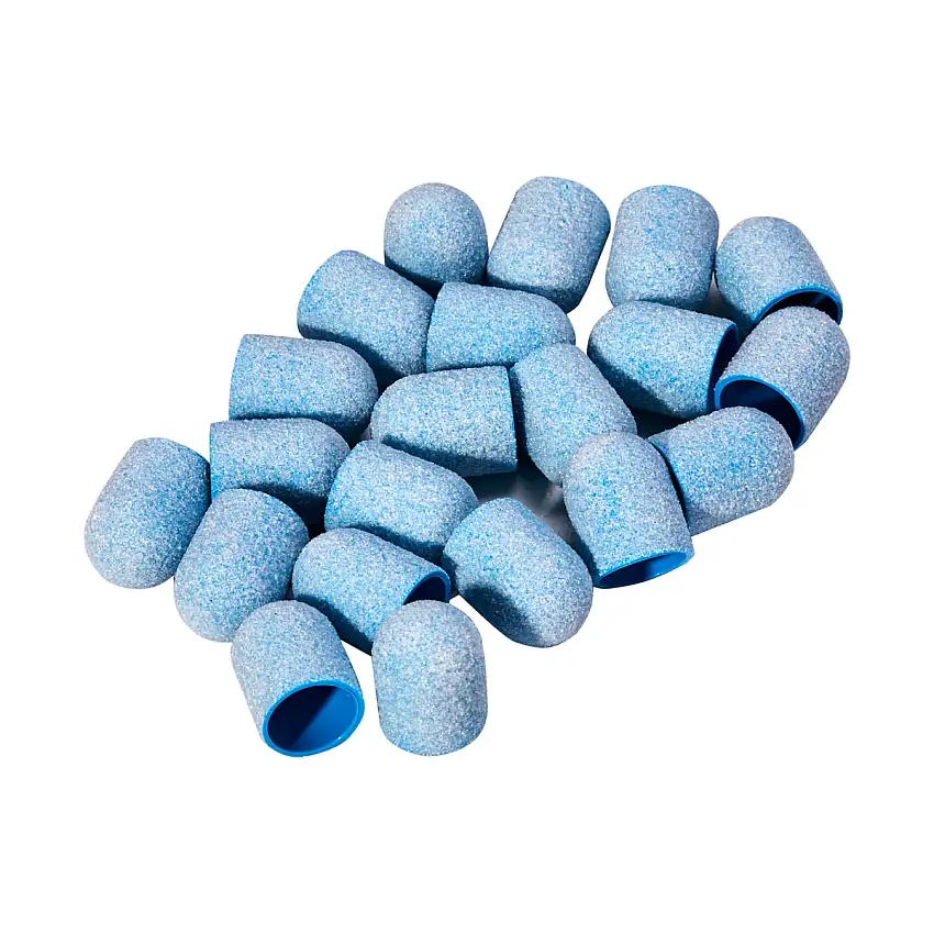 Cilindri abrasivi per fresa unghie Exo blue med 13mm /80 20Pezzi Hard Cap