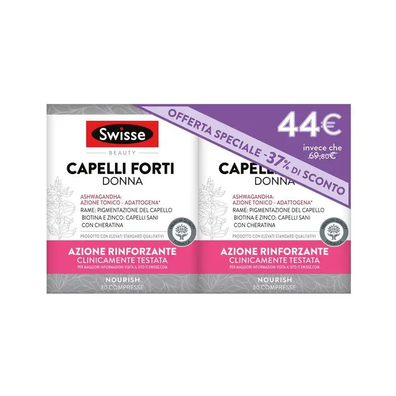 SWISSE CAPELLI FORTI DONNA BIPACK 30+30 COMPRESSE